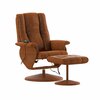 Flash Furniture Hall Massaging Heat Controlled Adjustable Recliner and Ottoman w/ Wrapped Base in Brown LeatherSoft BT-7600P-MASSAGE-CGN-GG